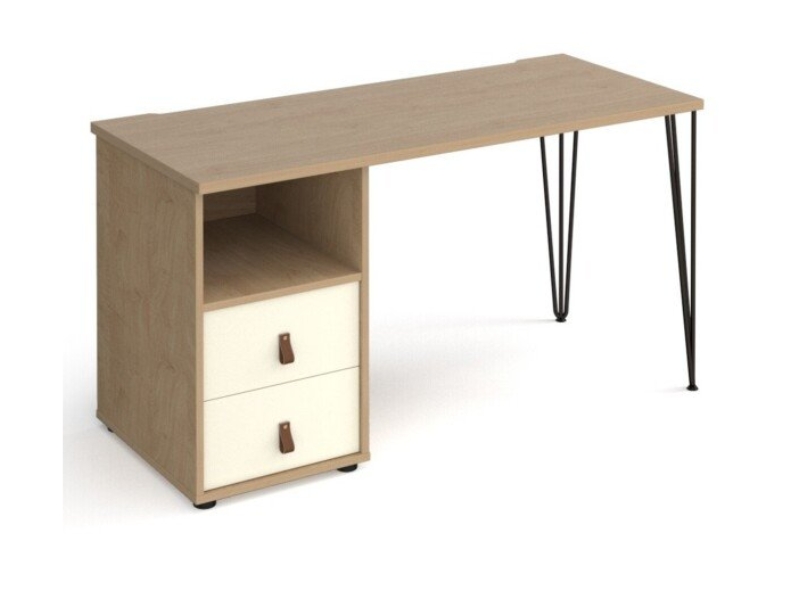 Ashvale Oatford Rectangular Office Desk with Pedestal Drawers main product photo