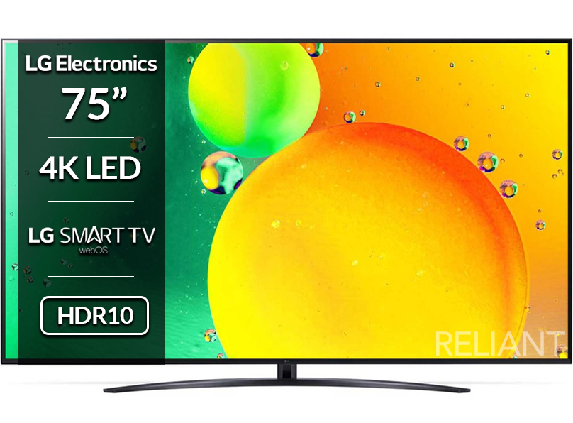 LG 75NANO766QA 75" NANO76 4K LED Smart TV main product photo