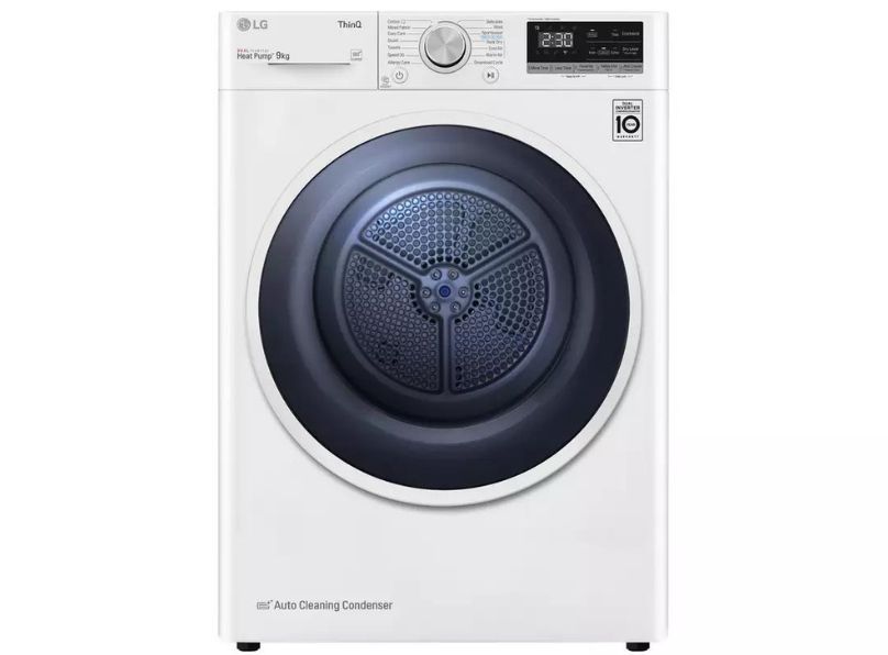 LG FDV309W 9kg Heat Pump Tumble Dryer main product photo