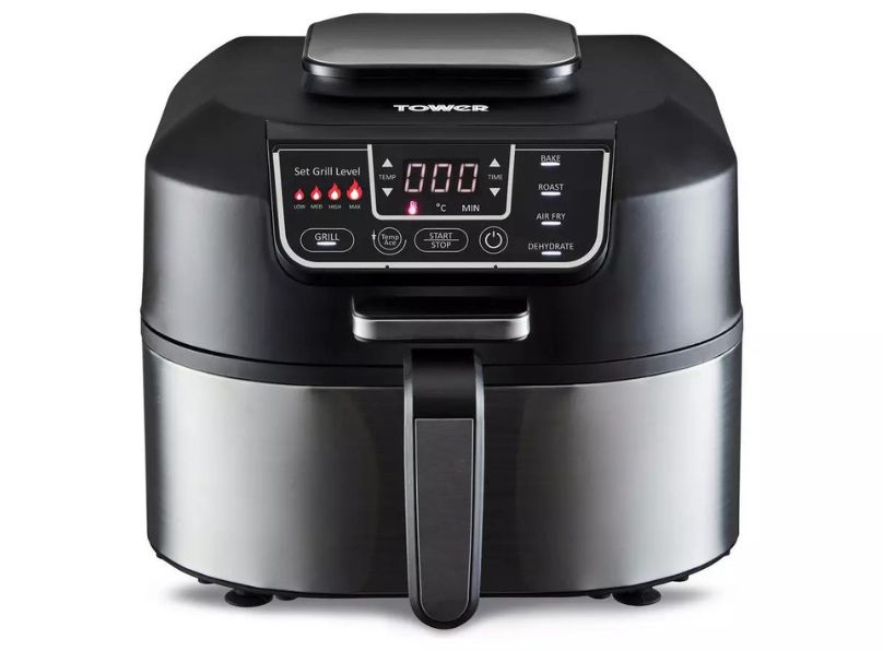 1000023124 Tower T17086 5 In 1 Air Fryer with Smokeless Grill