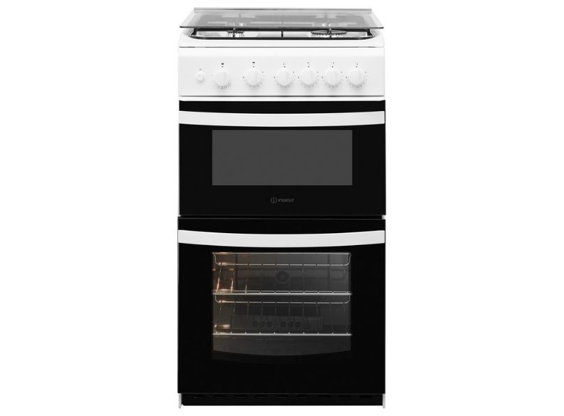 Indesit ID5G00KMWL 50cm Double Oven Gas Cooker 1000023672 Indesit ID5G00KMWL 50cm Double Oven Gas Cooker