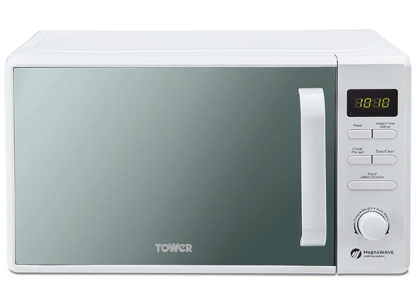 Tower T24037WHTAL 800W. 20L Microwave With Mirror Door main product photo